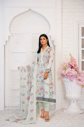 Threads & Weaves 3 Pc Embroidered Lawn Suit-L23105