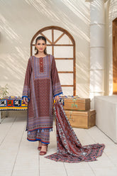 Saqafat By Abeera Exclusive Stitched Poly Lawn Suit-SQ-09