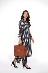 Arha Eman Stitched Winter Suit-Polka Muse – 2 Piece Coord Ready To Wear
