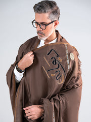 Tng By Md-Deewana Shawl | Embroidered | Choco Brown