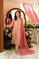 Baat Pakki Omal by Komal Stitched 3 Piece Dobby Suit-Ayla