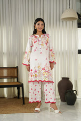 Dhaga Stitched 2 Piece Poly Cambric Suit-Fiora