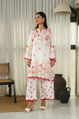Dhaga Stitched 2 Piece Poly Cambric Suit-Fiora