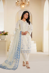Threads & Weaves Ivory Breeze - Embroidered Lawn Ready to Wear 3PC-RTWL26103S