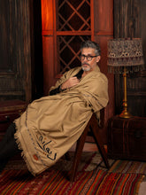Tng By Md-Deewana Shawl | Embroidered | Camel