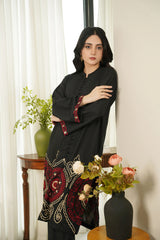 Dhaga Stitched 2 Piece Co Ords Summer Suit-Moon Shadow