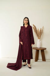 Tiraz Stitched 3 Piece Winter Suit-Sehrab