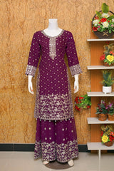 Saira Sultana Stitched 3 Piece Wedding Formals Collection-Mahrosh - Plum