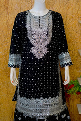 Saira Sultana Stitched 3 Piece Wedding Formals Collection-Aleena - Black