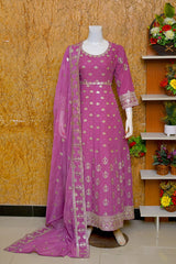 Saira Sultana Stitched 3 Piece Wedding Formals Collection-Bareeza - Lavender