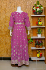 Saira Sultana Stitched 3 Piece Wedding Formals Collection-Bareeza - Lavender