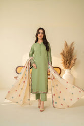 Tiraz Stitched 3 Piece Winter Suit-Suroor