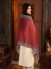 Tng By Md-Ajrak Mosaic Stole | Redish