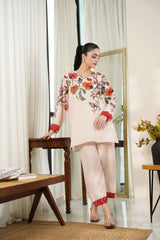 Dhaga Stitched 2 Piece Crepe Suit-Leora