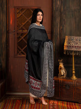 Ajrak Mosaic Odhni | Black TNG by MD
