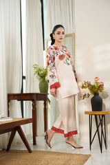 Dhaga Stitched 2 Piece Crepe Suit-Leora