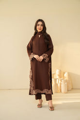 Tiraz Stitched 3 Piece Winter Suit-Mahira