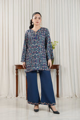 Dhaga Stitched 2 Piece Poly Cambric Collection'2025-Azure