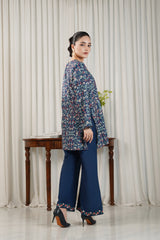 Dhaga Stitched 2 Piece Poly Cambric Collection'2025-Azure