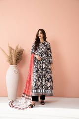 Tiraz Stitched 3 Piece Summer Suit-Afsana - 3pc