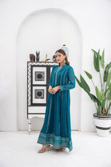 Manahils Stitched Formals Kurti 106-Teal