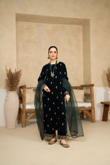 Tiraz Stitched 3 Piece Formals Suit-Jahan Araa