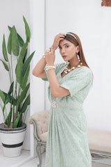 Manahils Stitched Formals Wa 03-Pastel Green