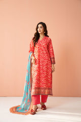 Tiraz Stitched 3 Piece Summer Suit-Kiran - 3pc