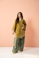 Tiraz Stitched 2 Piece Summer Suit-Raya - 2pc