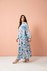 Tiraz Stitched 2 Piece Summer Suit-Neelam - 2pc