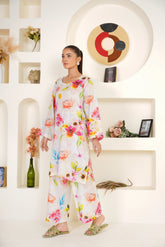 Qurb Stitched 2 Piece Summer Collection'2025-Floral Strokes