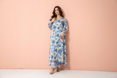 Tiraz Stitched 2 Piece Summer Suit-Neelam - 2pc