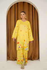 Qurb Stitched 2 Piece Summer Collection'2025-Botanic Calm