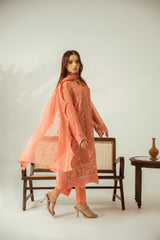 Diva By Zouj Unstitched 3 Piece Luxury Chiffon Collection'2025-Pale Rose