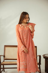 Diva By Zouj Unstitched 3 Piece Luxury Chiffon Collection'2025-Pale Rose