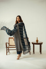 Diva By Zouj Unstitched 3 Piece Luxury Chiffon Collection'2025-Emerald Mist
