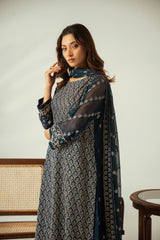 Diva By Zouj Unstitched 3 Piece Luxury Chiffon Collection'2025-Emerald Mist