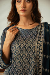Diva By Zouj Unstitched 3 Piece Luxury Chiffon Collection'2025-Emerald Mist