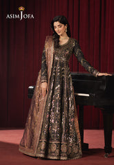 Asim Jofa Premium Festive Ajpf-38 Embroidered Shimmer Silk 3 Pcs
