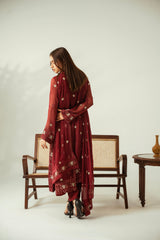 Diva By Zouj Unstitched 3 Piece Luxury Chiffon Collection'2025-Ruby Bliss