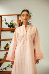 Serene By Zouj Stitched Co Ords Emb Cotton Suit-Pink
