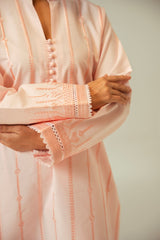 Serene By Zouj Stitched Co Ords Emb Cotton Suit-Pink