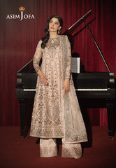 Asim Jofa Premium Festive Ajpf-33 Embroidered Zari Net Ayudhia 3 Pcs