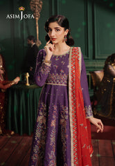 Asim Jofa Premium Festive Ajpf-23 Embroidered Lawn Silk 3 Pcs