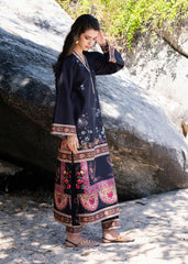 Oasis by Meerak Stitched 2 Piece Silk Lawn Kaftan-KF - 03