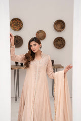 Manahils Stitched Formals Sw 04-Peach