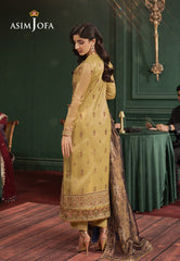 Asim Jofa Premium Festive Ajpf-26 Embroidered Zari Net 3 Pcs