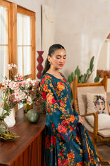 Feathers Unstitched 3 Piece Digital Printed Lawn Summer Suit-NELAM-FT465