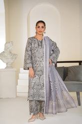 Threads & Weaves Silver Mist - Embroidered Lawn Ready to Wear 3PC-RTWL26105S