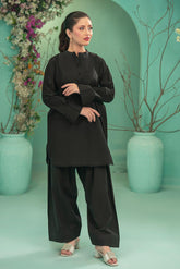 Tng By Md Solid Co Ords Collection-Farshi Black